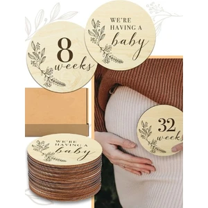 Ceo Design Haftalık Hamile Anı Kartı Seti Hamile Fotoğraf Çekimi Kartları Bebek Hediyelik Hatıra Kartı