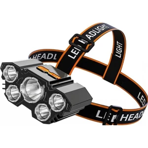 5 Led'li USB Şarjlı Kafa Lambası P-T21