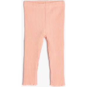 Basic Ribanalı Tayt Beli Lastikli Pamuklu