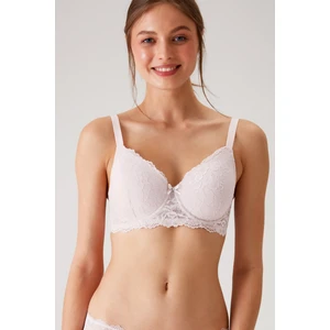 Pierre Cardin 2'li Ekru-B.olive 6224-2 Barcelona Desteksiz Toparlayıcı Dantelli Sütyen Set D Cup Seçeneğiyle