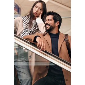 ALTINYILDIZ CLASSICS Erkek Lacivert Standart Fit Normal Kesim Yarım Balıkçı Yaka Triko Kazak