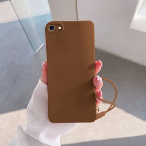 Apple iPhone 7 Uyumlu Kılıf Zebana Love Yumuşak Silikon Kılıf Kahverengi