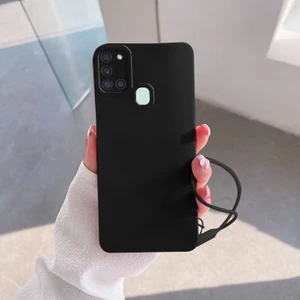 Samsung Galaxy A21S Uyumlu Kılıf Zebana Love Yumuşak Silikon Kılıf Siyah