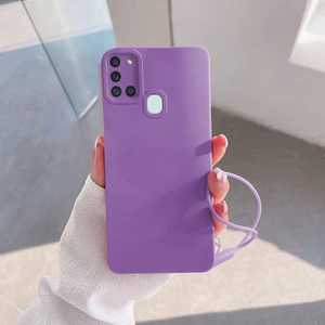 Samsung Galaxy A21S Uyumlu Kılıf Zebana Love Yumuşak Silikon Kılıf Lila
