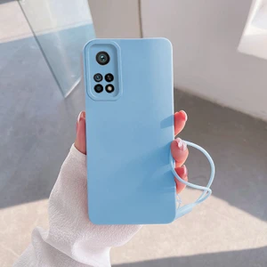 Xiaomi Mi 10T Pro Uyumlu Kılıf Zebana Love Yumuşak Silikon Kılıf Açık Mavi