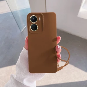 Vivo Y16 Uyumlu Kılıf Zebana Love Yumuşak Silikon Kılıf Kahverengi