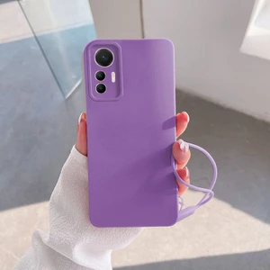 Xiaomi Mi 12 Lite Uyumlu Kılıf Zebana Love Yumuşak Silikon Kılıf Lila