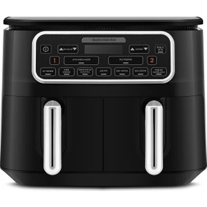 Air Pro Cook Duo Ev Yemeği Xxxl 4+4 Litre Airfryer Black Chrome 8 Kişilik