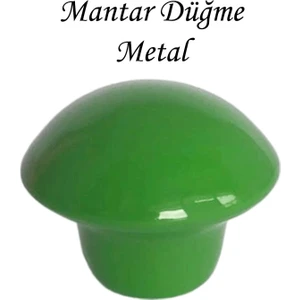 Yeşil Mantar Düğme Kulp Çocuk Bebek Mobilya Çekmece Dolap Kapak Kulbu Metal Kulp Aksesuarları Vidalı
