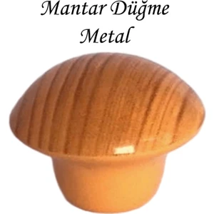Açık Kayın Mantar Düğme Kulp Mobilya Çekmece Dolap Kapak Kulbu Metal Kulp Aksesuarları Vidalı
