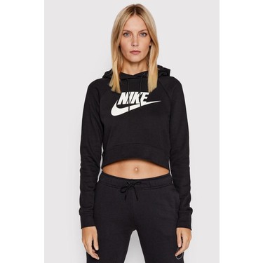 Nike Sportswear Essential Hoodie Kapu onlu Sweatshirt Siyah Fiyat