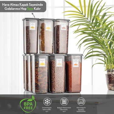 ボロス　土地12枚セット Meleni Home 12'li Set Jumbo Boy Sızdırmaz Kapaklı Kare Erzak Fiyatı