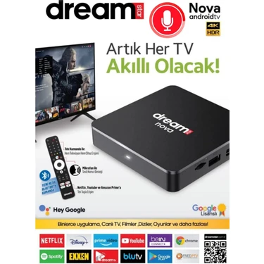 Dreamstar Nova 4K Lisanslı Android Tv Box