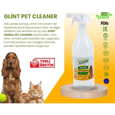 Glint Pet Cleaner  1 Litre %100 Bitkisel Köpek Kedi Pati