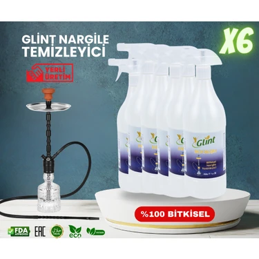 Glint Hookah 6 x 1 Litre %100 Bitkisel Ser Şişe Cam Nargile Temizleyici