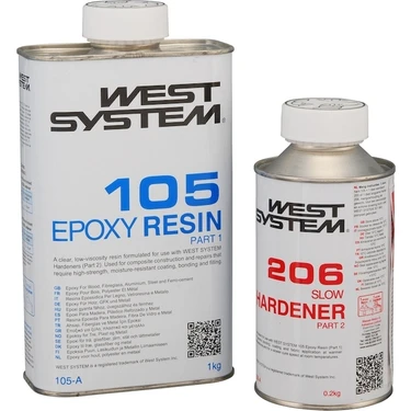 West System 105/206 Standart Yavaş Epoxy Reçine B Pack 6