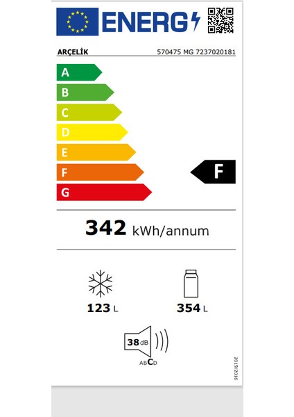 570475 Mg No Frost Buzdolabı