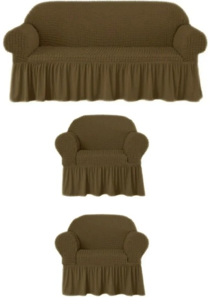 Bürümcük Kumaş 3+1+1 Koltuk, Kanepe, Çekyat Takım Örtüsü. Bir Adet 3lü, Iki Adet Tekli Koltuk Kılıfı