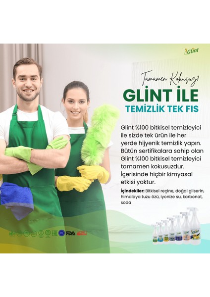 6 x 1 Lt %100 Bitkisel Çok Amaçlı Efsane Genel Temizleyici Tamamen Kokusuz