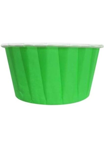 Muffin Kağıt Karton Yeşil Cupcake Kek Kalıbı Kapsülü Kabı - 50 Adetlik 5 Paket