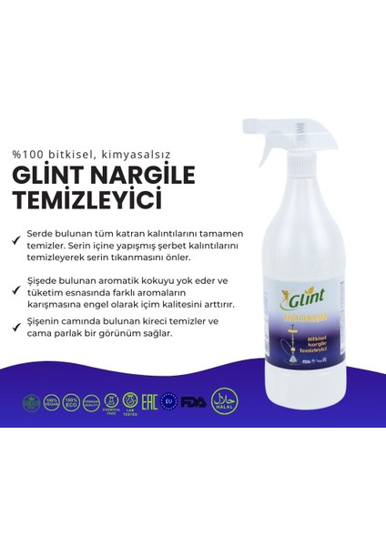 Hookah 1 Litre %100 Bitkisel Nargile Temizleyici Marpuç Harbisi Dezenfektan Sprey