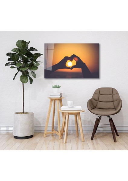 Kalpli Günbatımı Cam Tablo fiyatları