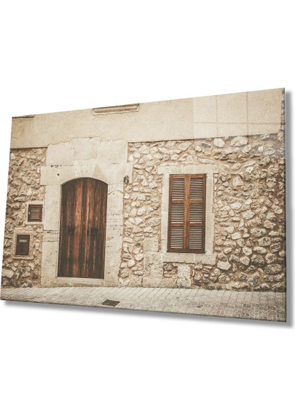 Eski Ev Eski Kapı Cam Tablo
