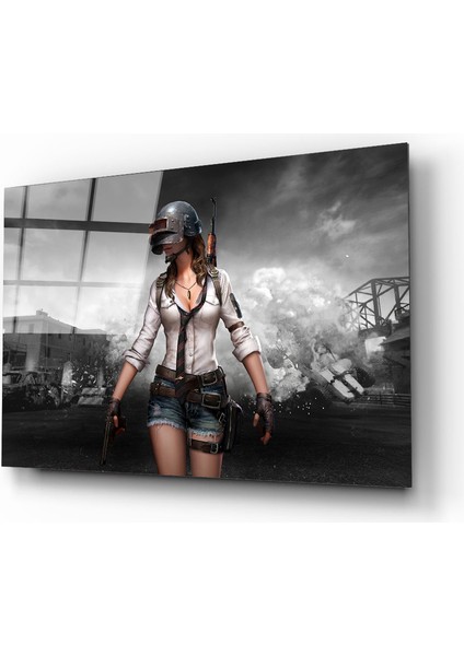 Pubg Kadın Cam Tablo