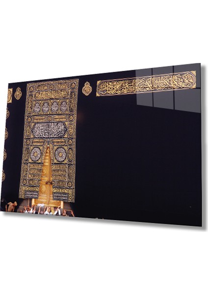 Kabe Kapısı Kutsal Topraklar Dini İslami Cam Tablo