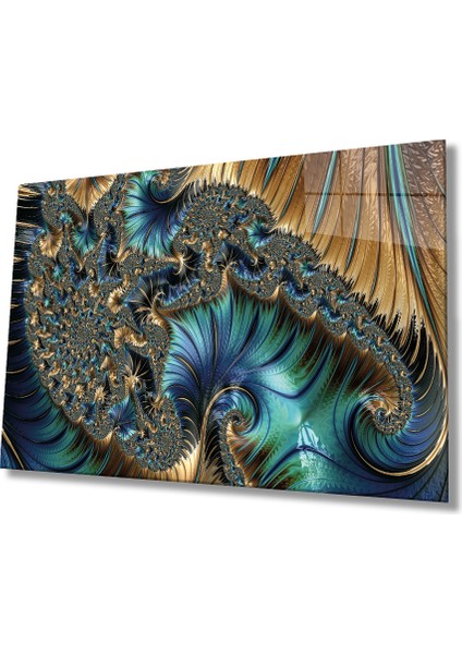 Renkli Soyut Sanatı Cam Tablo Ev ve Ofis Duvar Dekoru