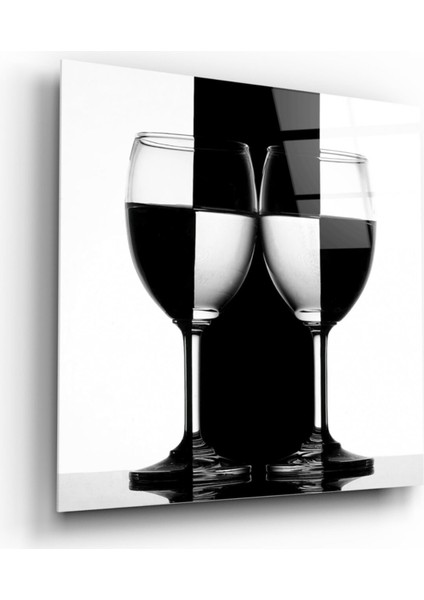 Siyah Beyaz Cam Tablo