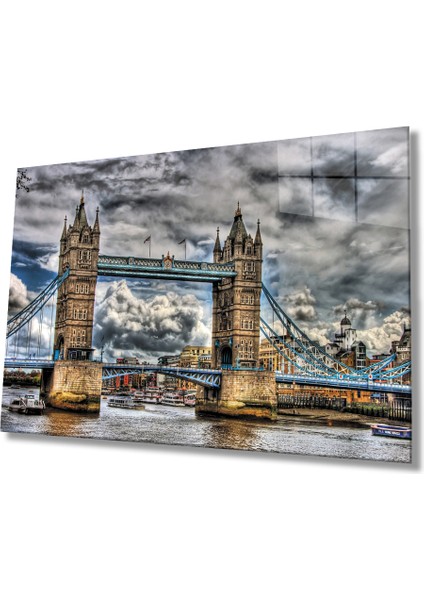 Şehir Köprü Manzara Cam Tablo