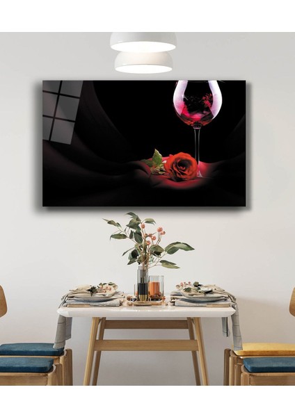 Kadeh ve Gül Cam Tablo Chalice And Rose