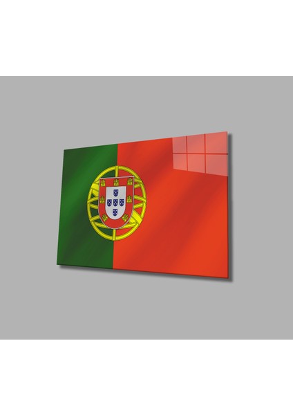 Portekiz Bayrağı Cam Tablo Portugal Flag
