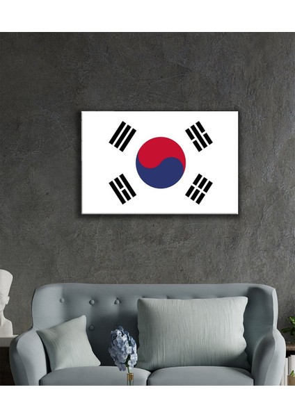Güney Kore Bayrağı Cam Tablo South Korea Flag fiyatları