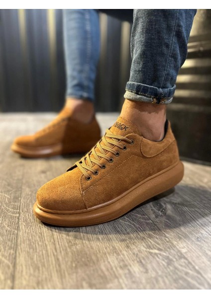Bağcıklı Süet Ortopedik Yüksek Taban Taba Erkek Günlük Sneaker Ayakkabı fiyatları