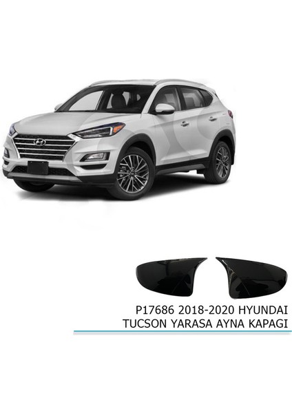 Pnd Hyundai Tucson Batman - Yarasa Ayna Kapağı (Piano Black) 2018-2020