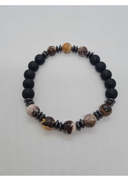 Sertifikalı Jasper , Hematit , Oniks Doğal Taş Bileklik Tasarım fiyatları