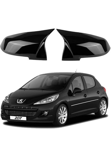 Pnd Peugeot 207 Batman - Yarasa Ayna Kapağı (Piano Black) 2006-2012