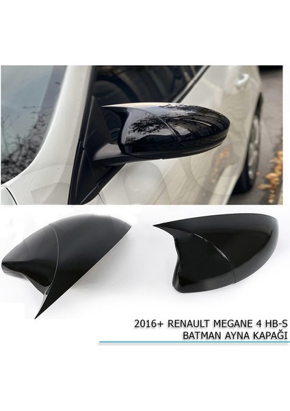 Pnd Renault Megane 4 Batman - Yarasa Ayna Kapağı (Piano Black) 2016+