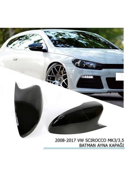 Pnd Volkswagen Scırocco Batman - Yarasa Ayna Kapağı (Piano Black) 2008-2017