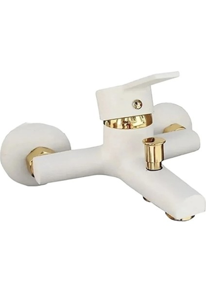 Beyaz Gold Robot Duş Seti Lavabo Banyo Bataryası 3’lü Set Takım modelleri