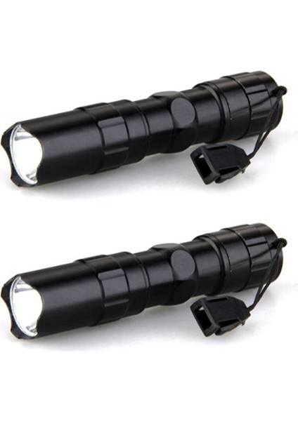 Flyeer 2x Su Geçirmez 3 W LED 200LM Süper Parlak Mini El Feneri Lamba Torch Kamp Balıkçılık (Yurt Dışından)