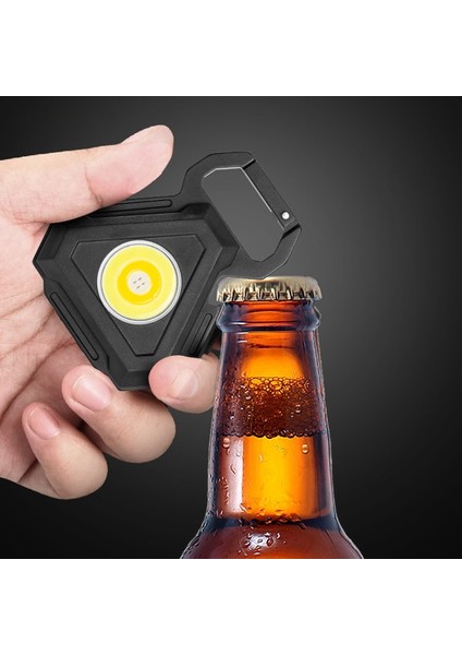 USB Şarj Edilebilir Mini Çok Fonksiyonlu El Feneri Cob Çalışma Işığı, 7 Aydınlatma Modlu 3 Renk (Yurt Dışından) fırsatları