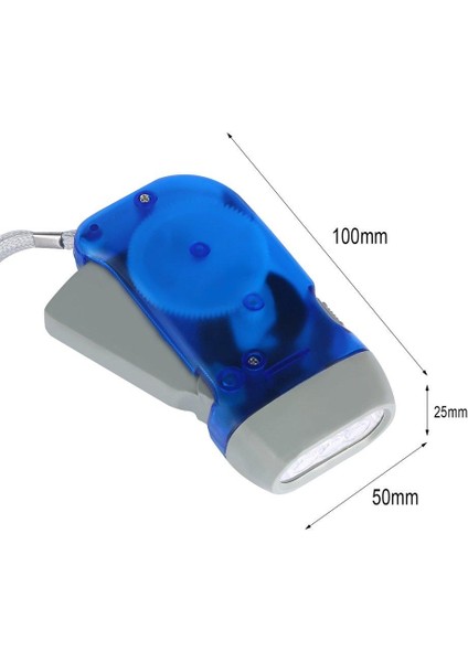 Ef 3 LED Dinamo Kurmalı El Feneri Torch Işığı El Basın Krank Nr Kamp (Yurt Dışından) fırsatları