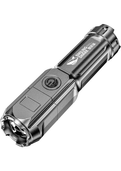 Dış Mekan Işığı 300 ml Uzun Menzilli Güçlü El Feneri USB Şarj Edilebilir Güçlü El Spot Işığı LED Projektör (Yurt Dışından)