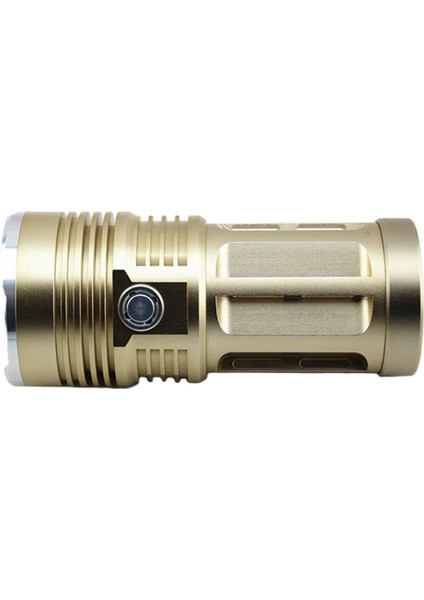 Açık Kamp Kullanımı Için Alüminyum Alaşımlı Süper Parlak Yüksek Güçlü El Feneri-Siyah (Yurt Dışından)