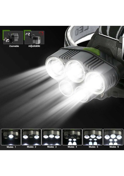 Yeni Yüksek Kaliteli USB Şarj Alüminyum Farlar 5 LED Farlar Parlama (Yurt Dışından) fırsatları