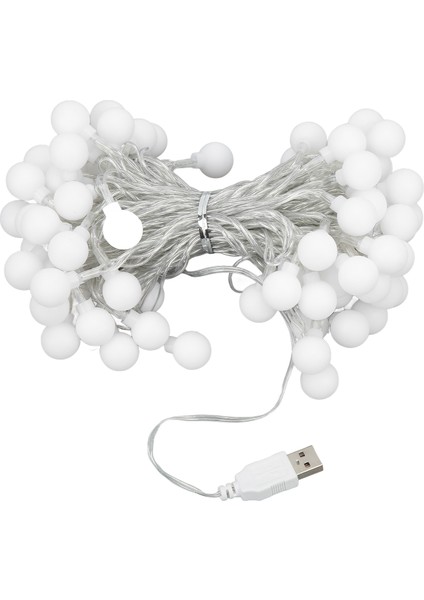 Carba Tan LED Dize Işıklar 32 Ft USB Şarj Su Geçirmez Yuvarlak Iki Modlu Açık Havada Kamp (Yurt Dışından) modelleri