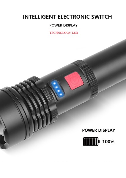 Xhp 50 LED El Feneri USB Şarj Edilebilir Orch, Açık Hava Kampı Için Pilli (Yurt Dışından) modelleri